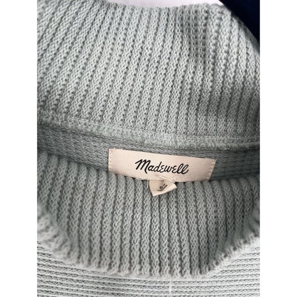 NWT Madewell Funnelneck Drop Shoulder Top Sweater Knit Mint Green Women S - Picture 2 of 4